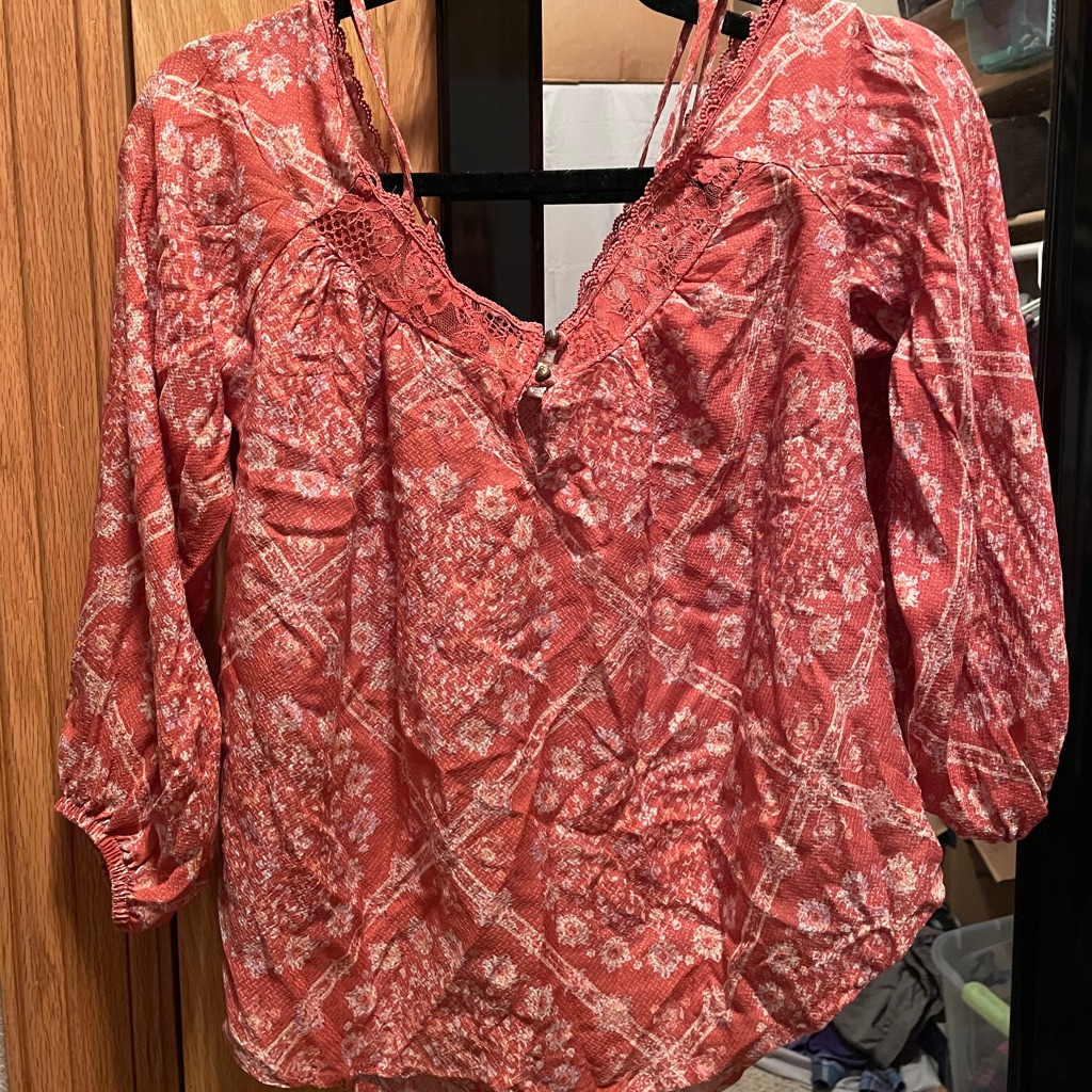 Beautifully Detailed Warm Color Blouse